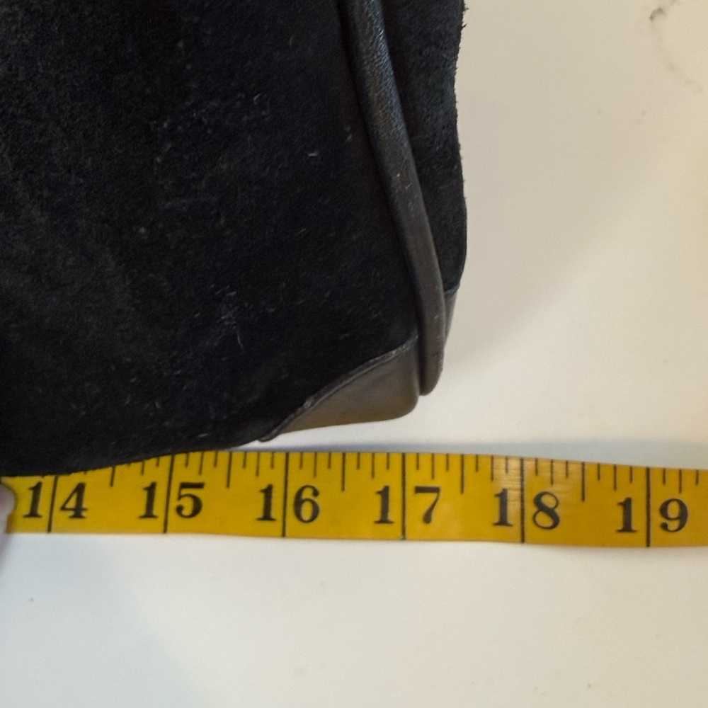 Vintage Gucci Black Suede Boston bag Duffle overnight lock/key COA - Picture 14 of 16